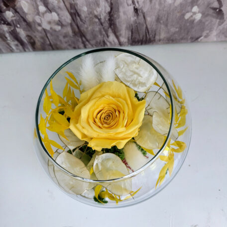 Infinity-Rose Glasschale