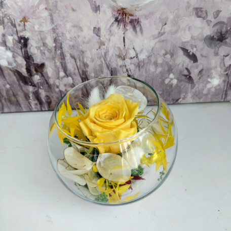 Infinity-Rose Glasschale