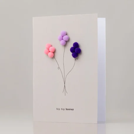 Karte Balloons Rosa - lila - violet
