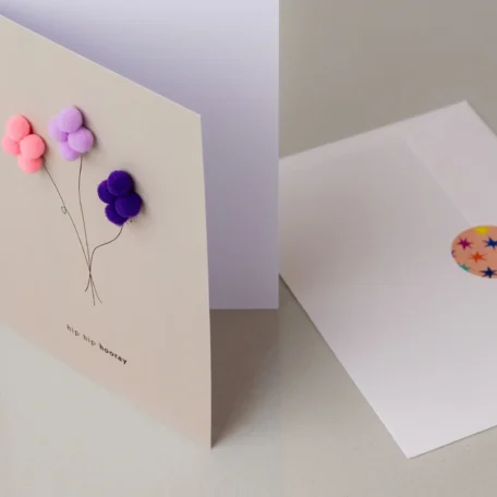 Karte Balloons Rosa - lila - violet