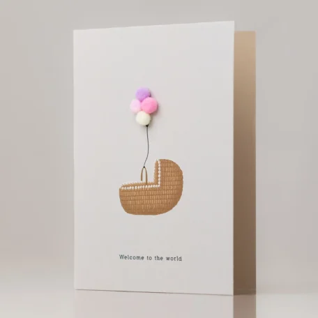 Karte Baby nest pink