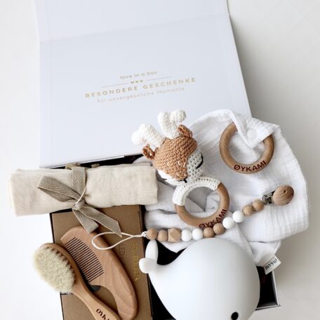 Boîte cadeau bébé blanche 