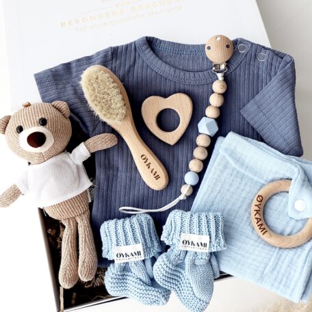 Coffret cadeau pour bébé „Little Bear Deluxe“ bleu