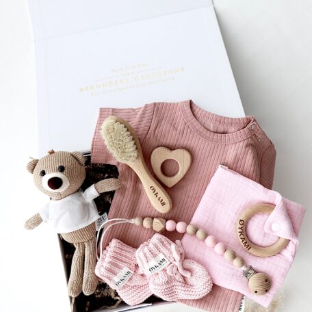 Boîte cadeau pour bébé „Little Bear Deluxe“ Rose