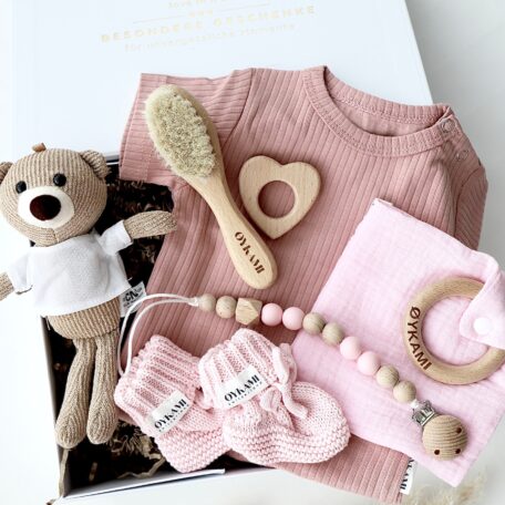Boîte cadeau pour bébé „Little Bear Deluxe“ Rose