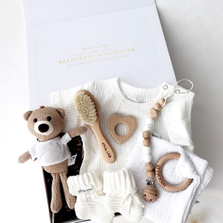 Boîte cadeau pour bébé „Little Bear Deluxe“ Blanc