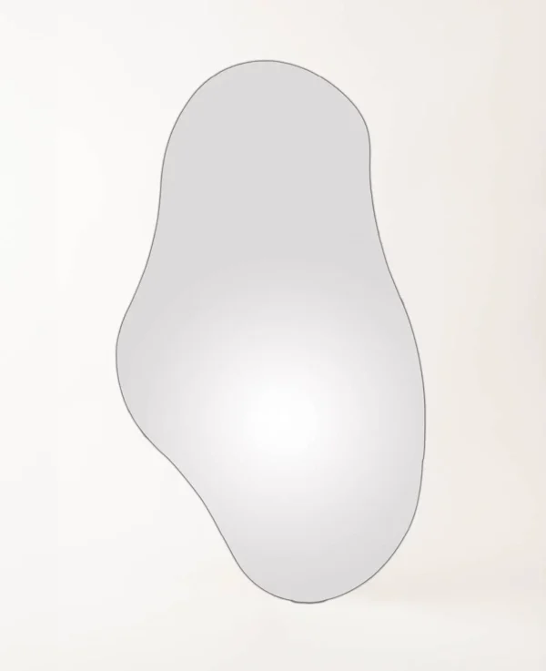 Wellenförmiger Spiegel, 44 cm x 80 cm - FleuropHOME