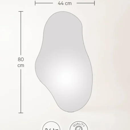Miroir ondulé, 44 cm x 80 cm