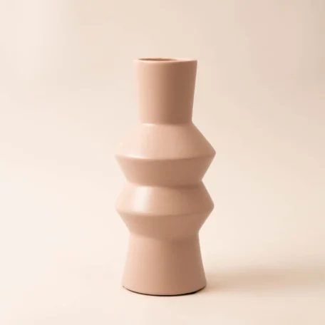 Vase en céramique, couleur vieux rose, Ø 12 cm