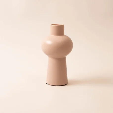 Vase en céramique, couleur vieux rose, Ø 11 cm