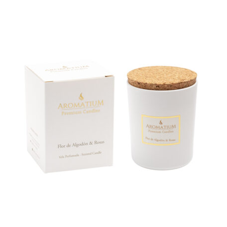 Duftkerze Premium Baumwolle & Rose 140 gr