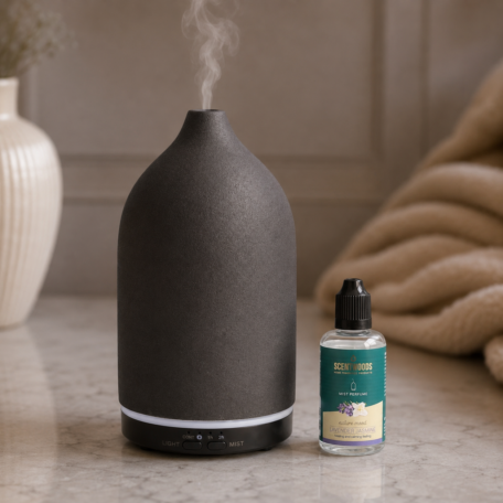 Design-Duftdiffuser schwarz inkl. Lavendel-Jasmin Duft