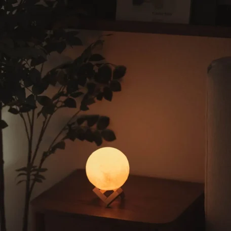 Mond Lampe inkl. Holzständer