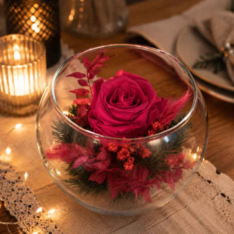 Infinity-Rose Glasschale 