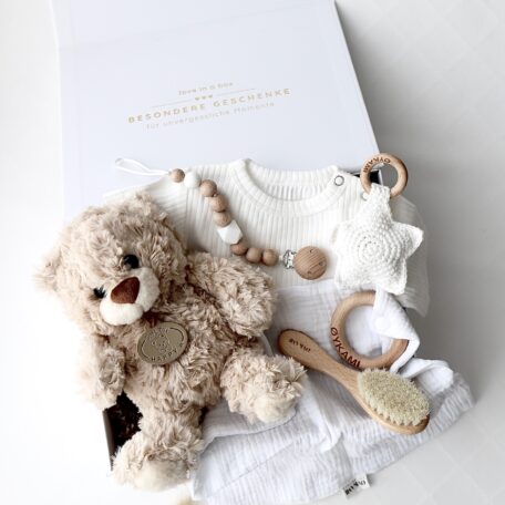 Coffret cadeau pour bébé Teddy Lou – Little Star Blanc - ours clair