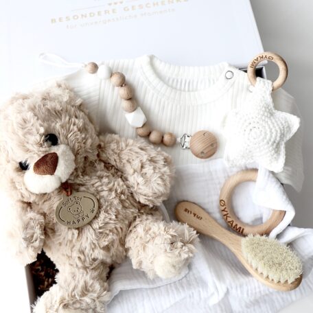 Coffret cadeau pour bébé Teddy Lou – Little Star Blanc - ours clair