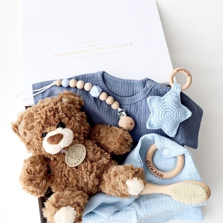 Coffret cadeau pour bébé Teddy Lou – Little Star Bleu