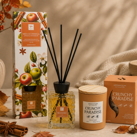 Geschenkset Herbstzauber mit Duftkerze und Duftstäbchen