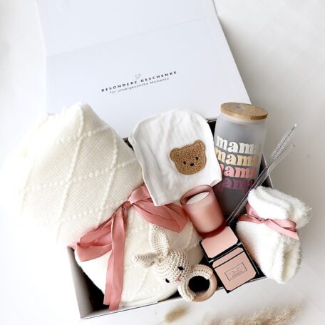 Coffret cadeau maman & bébé « Stockholm » rose