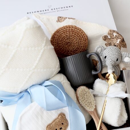 Coffret cadeau maman & bébé « Stockholm » bleu