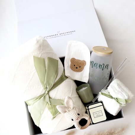 Coffret cadeau maman & bébé « Stockholm » vert