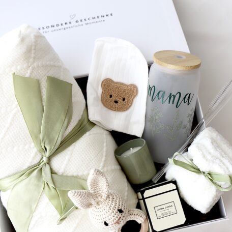 Coffret cadeau maman & bébé « Stockholm » vert