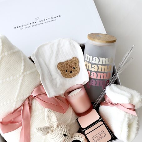 Coffret cadeau maman & bébé « Stockholm » rose