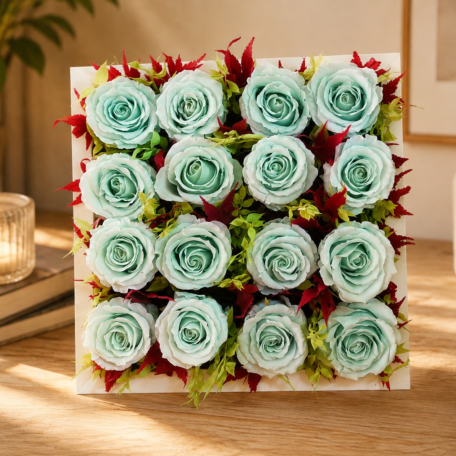 Cadre rose bleu clair