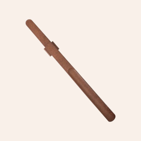 Chausse-pied magnétique aspect noyer, 55 cm