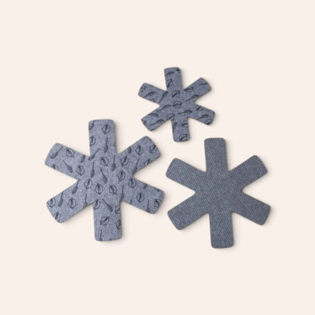 Protège-casseroles en feutre, gris, lot de 3