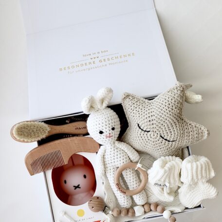 Boîte cadeau pour bébé Couleurs neutres 