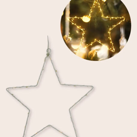 Weihnachtliche LED Lampe in Stern Form, 29 x 29cm