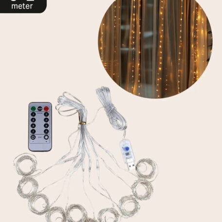 LED's Deko USB Draht Lichterkette Vorhang Beleuchtung