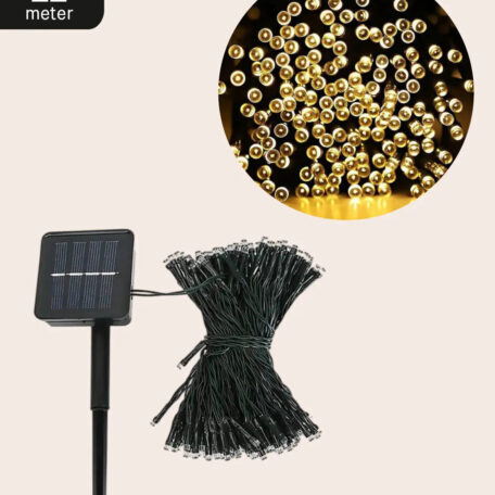 LED Deko Solar Lichterkette Outdoor Beleuchtung IP65 - Warmweiss, 22 m