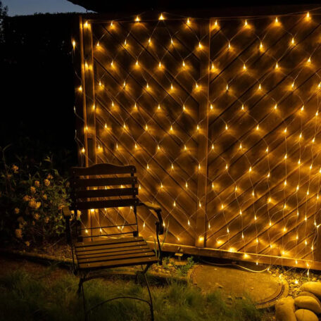 Guirlande lumineuse LED en filet / rideau, blanc chaud, 3 x 2 m
