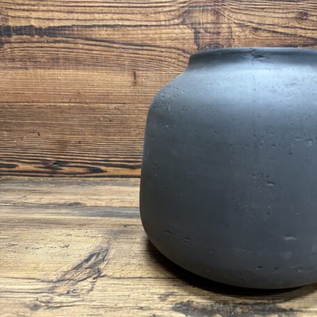 100% Wasserdichte Fiberclay-Vase, Jabari, Black Washed