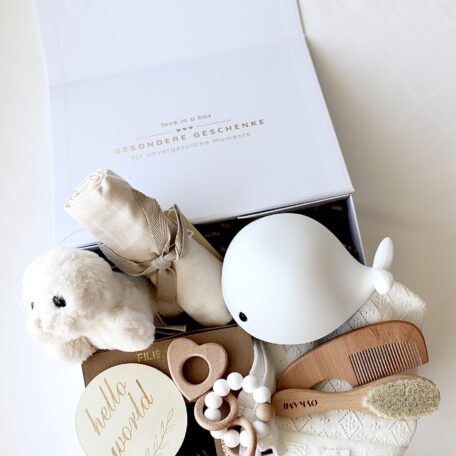 Boîte cadeau bébé blanche