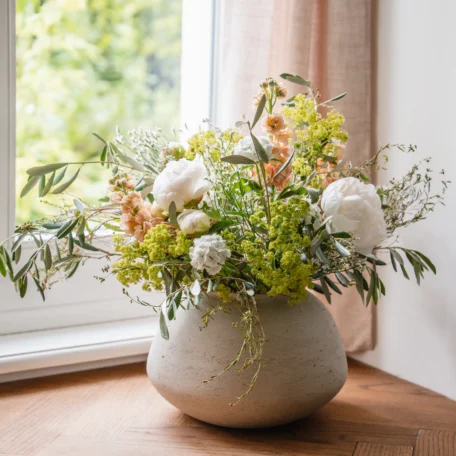 100% Wasserdichte Fiberclay-Vase, Imara XL, Grey Washed