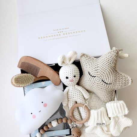 Boîte cadeau pour bébé Couleurs neutres 
