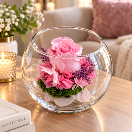 Infinity-Rose Glasschale