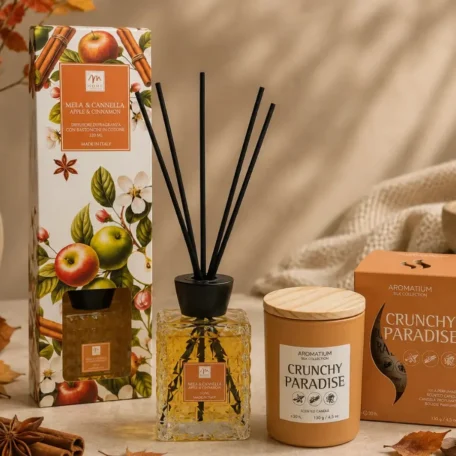 Geschenkset Herbstzauber mit Duftkerze und Duftstäbchen