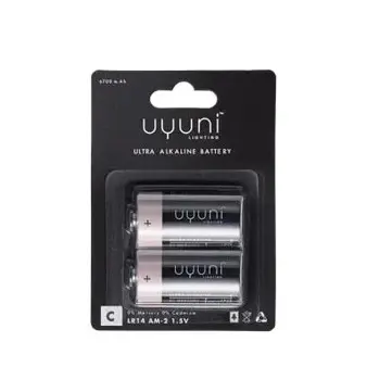 Pile de type C, 1,5 V, 6 700 mAh, lot de 2